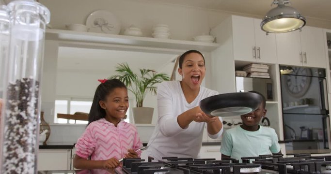 Family enjoying free time at home
