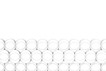 3d rendering. red White circular line shape pattern design wall background.