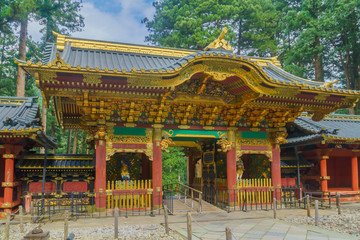 Obraz premium Yashamon Gate, in the Taiyuinbyo Shrine, Nikko