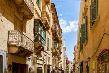 Fototapeta na wymiar Malta architecture, facade of a house