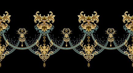 Decorative elegant luxury design.Vintage elements in baroque, rococo style.Design for cover, fabric, textile, wrapping paper .