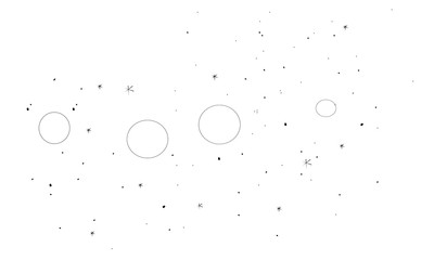 Stars and planets. Cosmos, outer space, universe vector illustration in minimalist style. Simple linear illustration, galactic drawing, doodle.. One color white background, black vector brush line