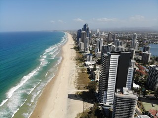 Drone shot of Surfers Paradise