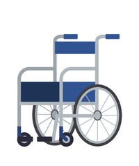 Fototapeta na wymiar Wheelchair for disabled people movement on white