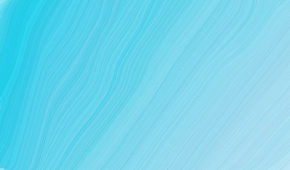 modern soft curvy waves background illustration with sky blue, medium turquoise and turquoise color
