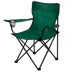 Fotobehang folding camping chair isolated on white background © Dumitru