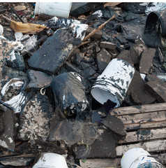 Obraz premium Garbage on the landfill