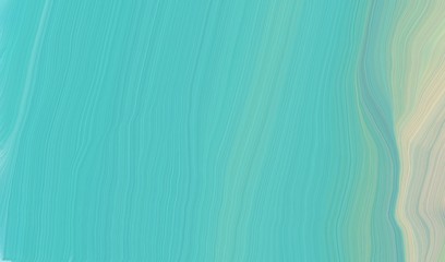 modern waves background illustration with medium turquoise, silver and ash gray color