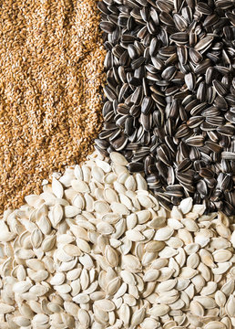 Sesame, sunflower and pumpkin seeds
