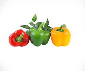  pepper isolated on white background