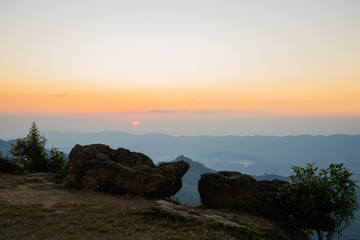 sunset on the coast