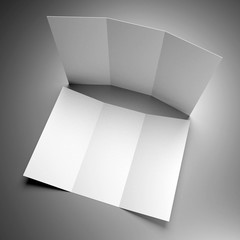 Leaflet/ brochure/ leaflet mockup (3 x DL, 3 x 99x210 mm) - 3D rendering