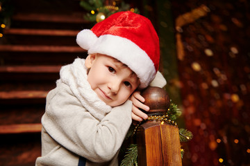  kid with santa hat