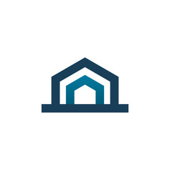 Obraz na płótnie Canvas modern house line logo design