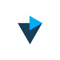 modern color triangle logo design