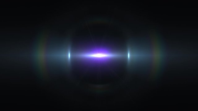 Optical Lens Flare Effect, Light Burst, Fading, Glowing Animation. Overlay Video. High Quality 4K Resolution.