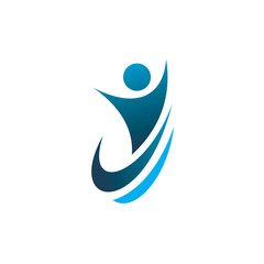 people sport healthy logo design