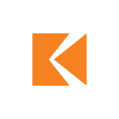 color square k logo design