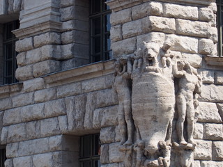Beautiful carvings on the building, Berlin, Germany