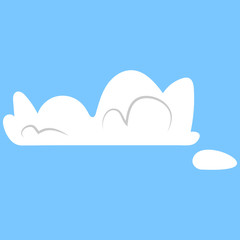 Cute cloud on light blue background vector illustration hand draw desing