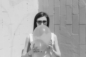 Black and white shot of