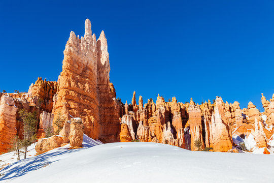 Bryce Canyon National Park Hoodoo In The Winter