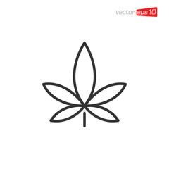 Cannabis Leaf Icon Design Vector