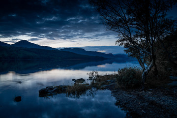 Conistion Water reflections at night