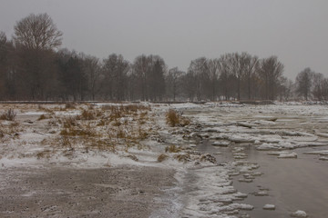 The icy Baltic Sea near Tallinn. Estonia