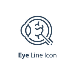 Human organ, eyeball side view, eyesight therapy, vision improvement