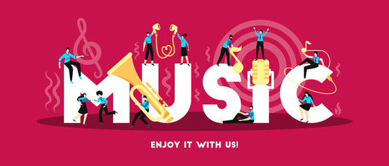Obraz premium Music Learning App Banner 