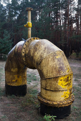 Yellow arch-shaped pipe (tube)