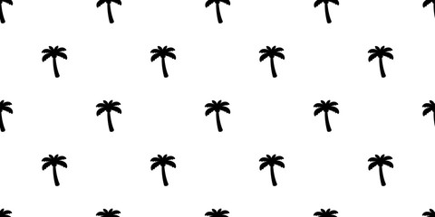 palm tree seamless pattern coconut tree vector island tropical beach ocean summer scarf isolated tile background repeat wallpaper cartoon illustration design