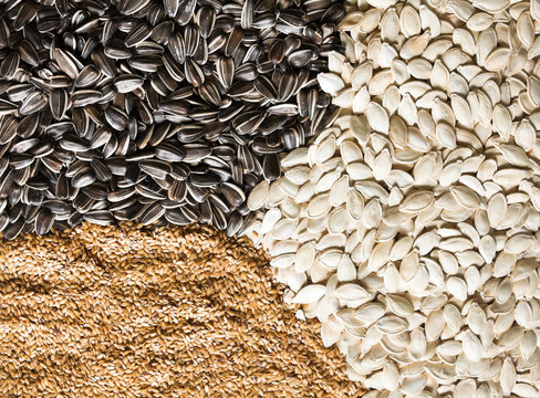 Sesame, sunflower and pumpkin seeds