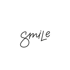 Obraz premium Smile calligraphy quote lettering