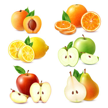 Fruits Realistic Set