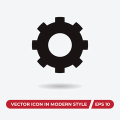 Gear vector icon, simple sign for web site and mobile app.