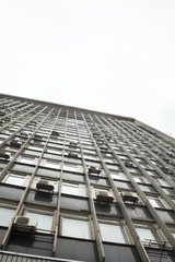 Wall of the high-rise building.