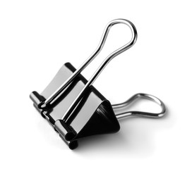 Black metal paper clip