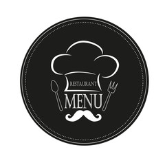 Restaurant menu logo vector illustration