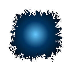 Beautiful patterned paper frame in blue and light background, card, banner - vector