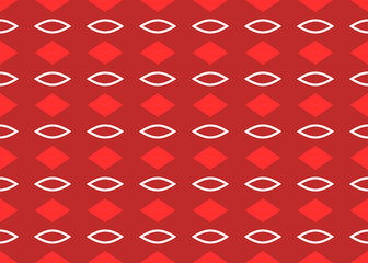 Naklejka na ściany i meble Seamless geometric pattern design illustration. In red, white colors.