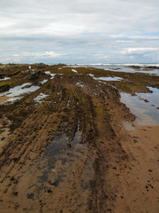 rocky landscape in the coast of sopelana