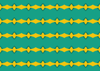 Seamless geometric pattern design illustration. In green, yellow colors.