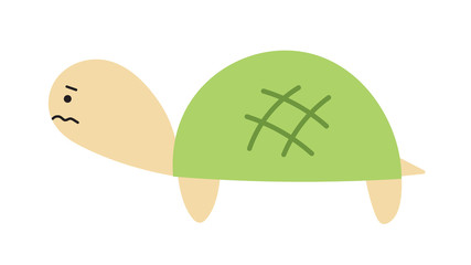 困った　亀　イラスト
