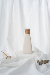 Fototapeta na wymiar Vase on a white cloth.