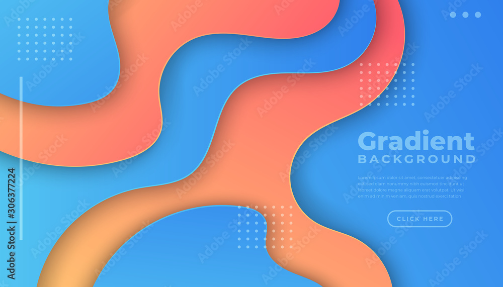 Poster minimal geometric background. dynamic shapes composition