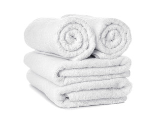 Obraz na płótnie Canvas Clean soft towels isolated on white