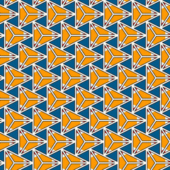 Contemporary geometric pattern. Repeated triangles motif. Seamless surface design. Modern abstract background. Geo ornament wallpaper. Ornamental digital paper, textile print. Vector illustration