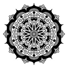 Abstract paper cut to mandala design background.
